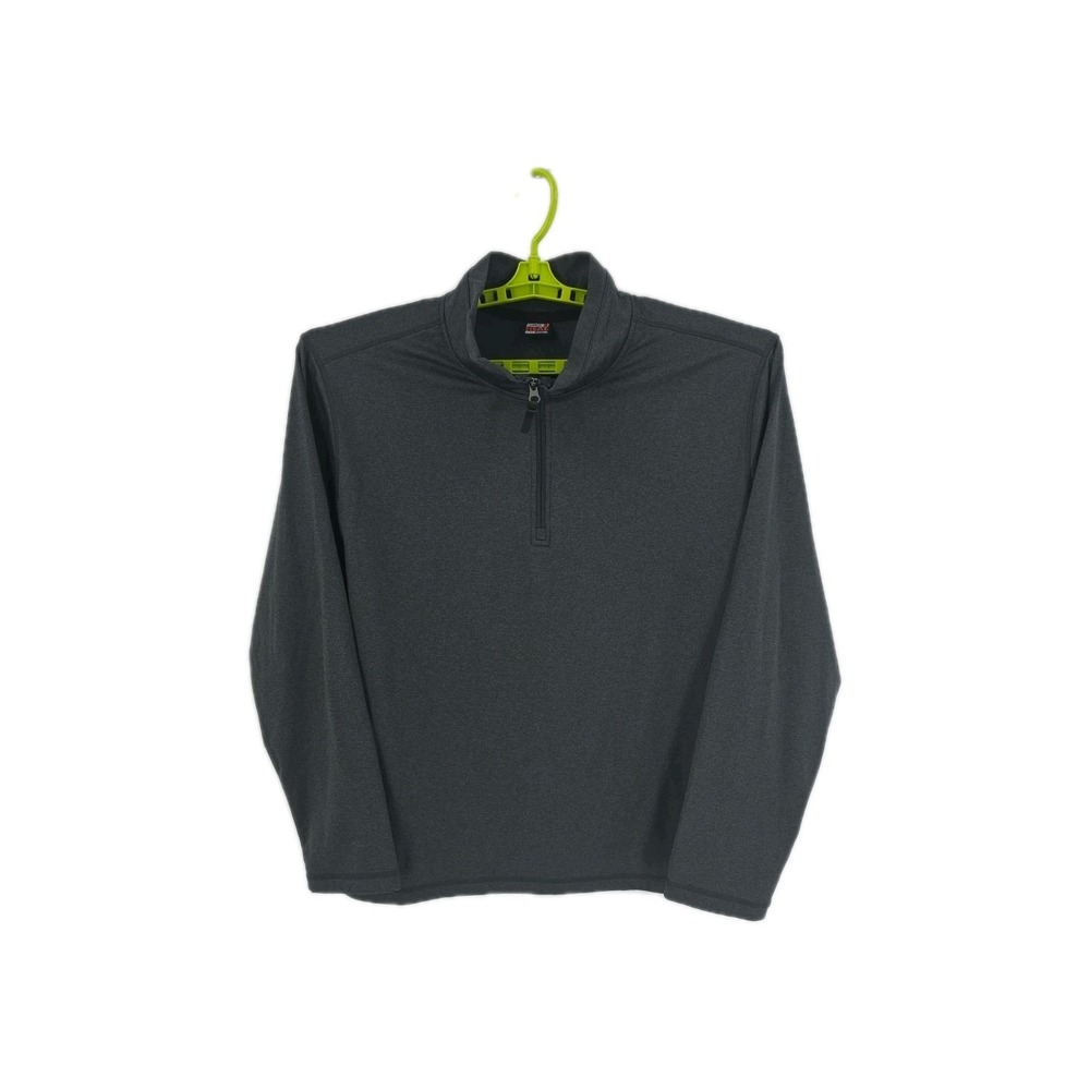 32 Degree Heat Mens Quarter Zip Pullover Gray Windbreaker Polyester, Spandex XXL